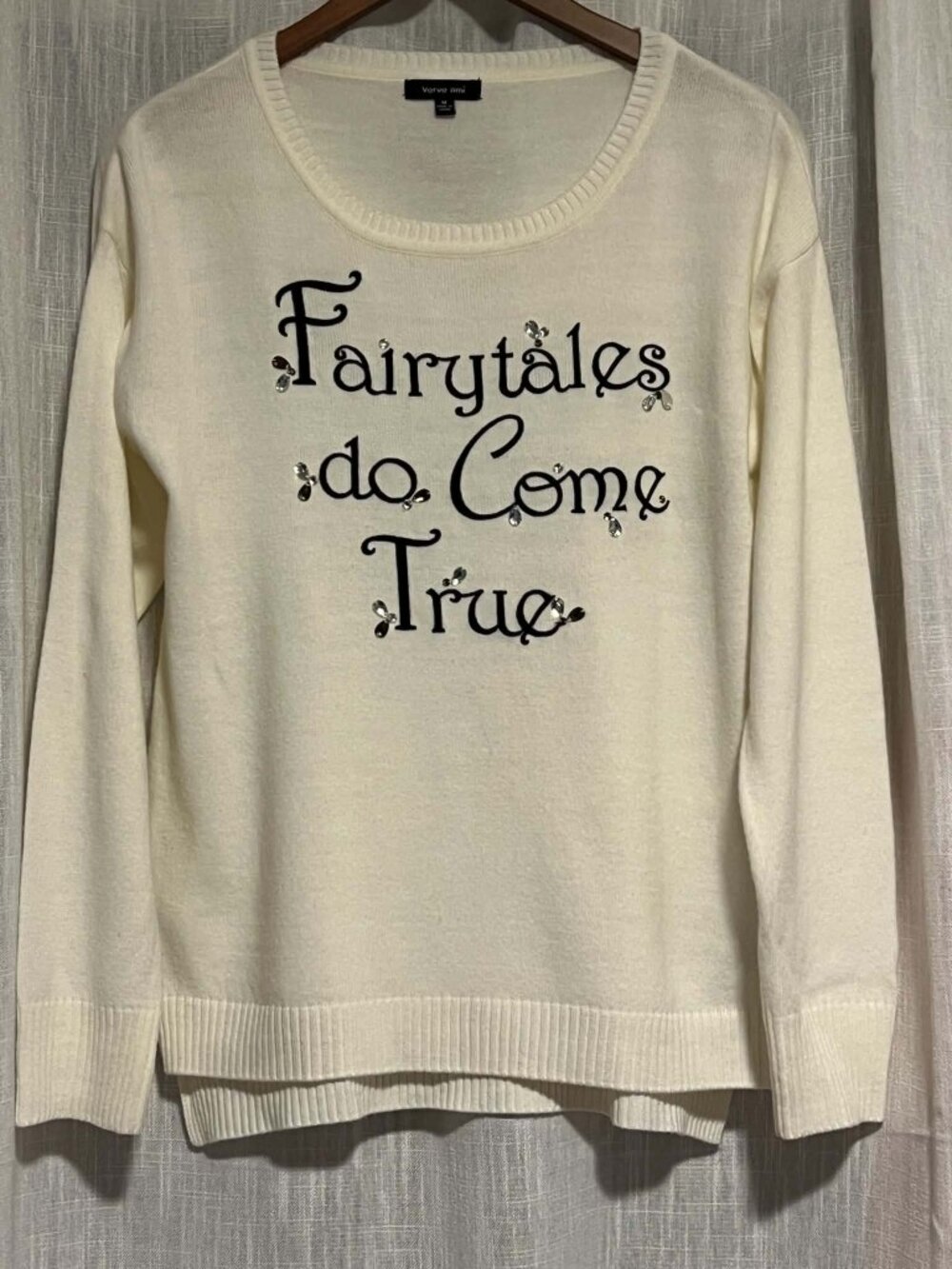 Verve Ami "Fairytales do Come True" Sweater Lightweight Cream